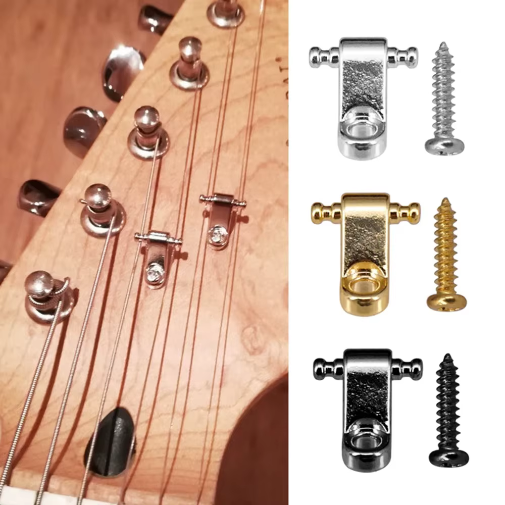 3 couleurs accessoires Instruments à cordes Guide d'arbre pièces de guitare électrique rouleau cordes arbres cordes retenue