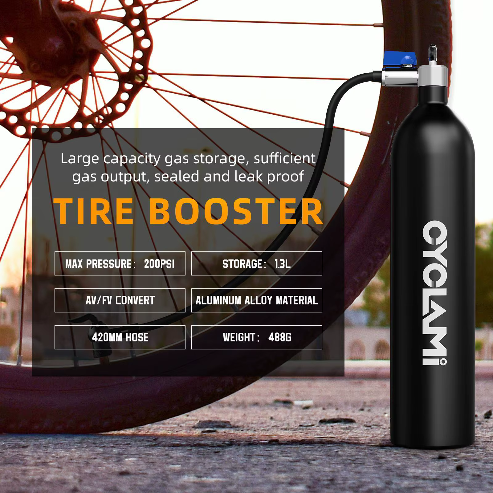 CYCLAMI réservoir de gonflage de pneu Tubeless 1