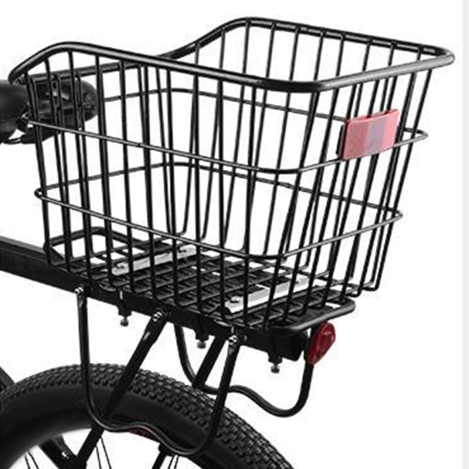 Panier de rangement arrière pour vélo en métal sans couvercle