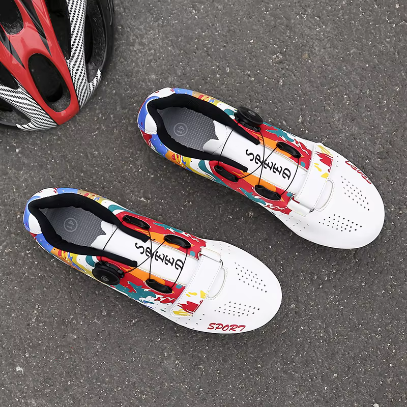 Chaussures de cyclisme en fibre de carbone pour hommes