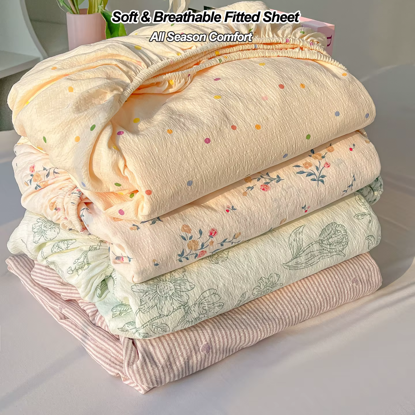 Drap-housse en microfibre tissée double couche, poche extra profonde de 25 cm, résistant au rétrécissement et aux plis, sans boulochage, ajustement sécurisé