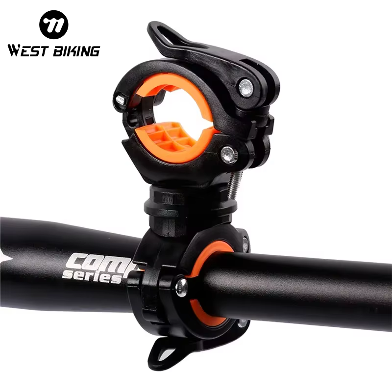 WEST BIKING-Support de lampe de vélo rotatif multifonctionnel et résistant à 360 degrés