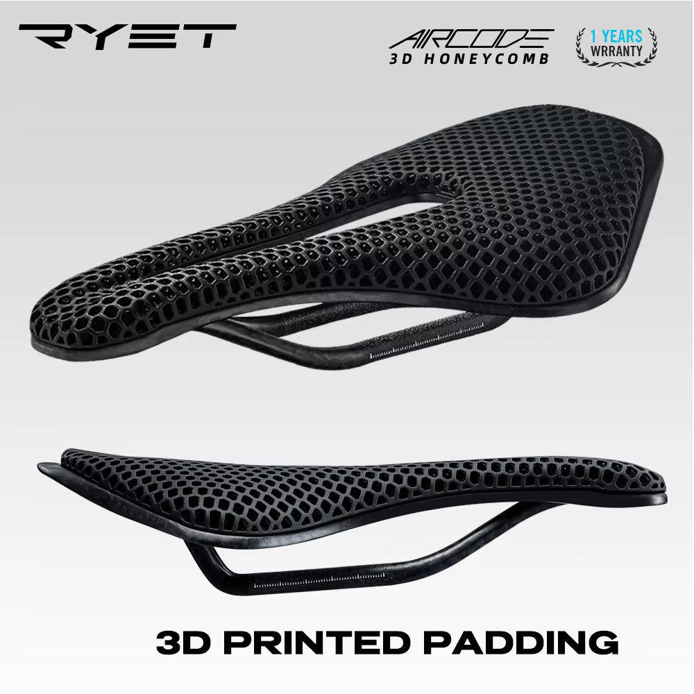 RYET 3D imprimé selle de vélo ultraléger en Fiber de carbone creux confortable respirant vtt gravier