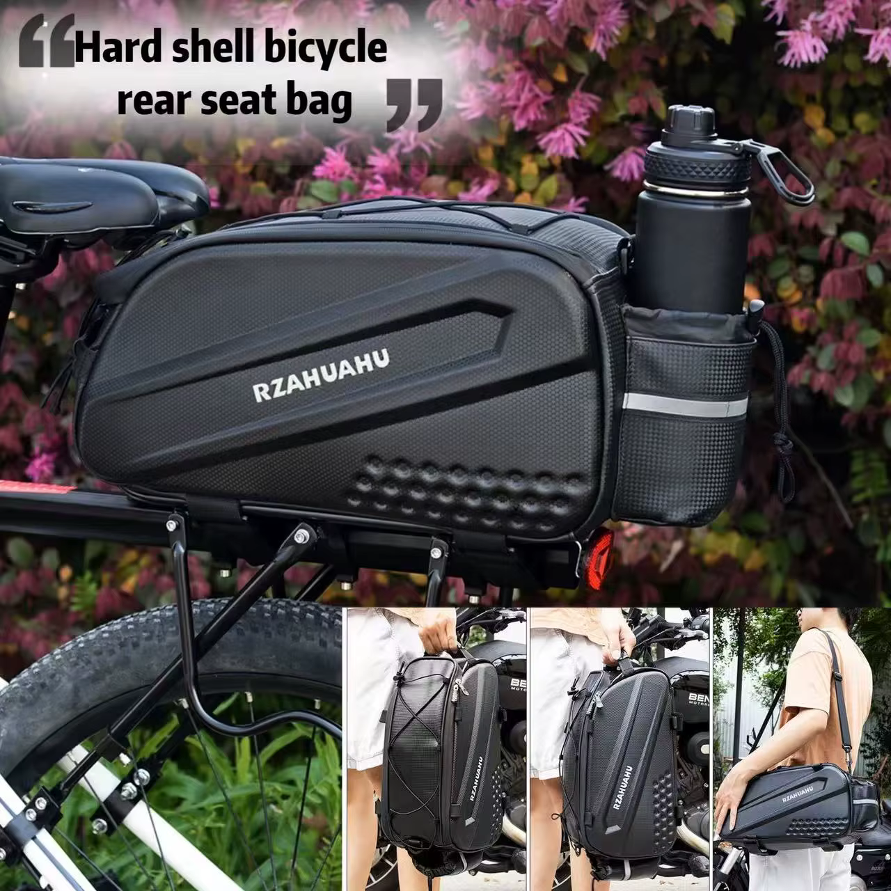 Sac de selle arrière pliable grande capacité pour vélos électriques et VTT