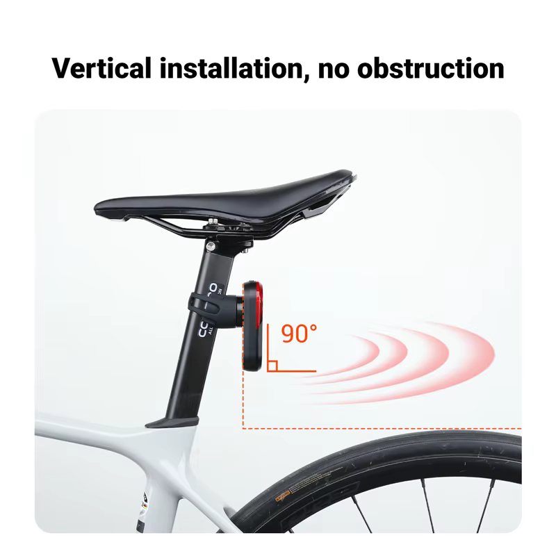COOSPO TR70 Radar feu arrière vélo intelligent feu