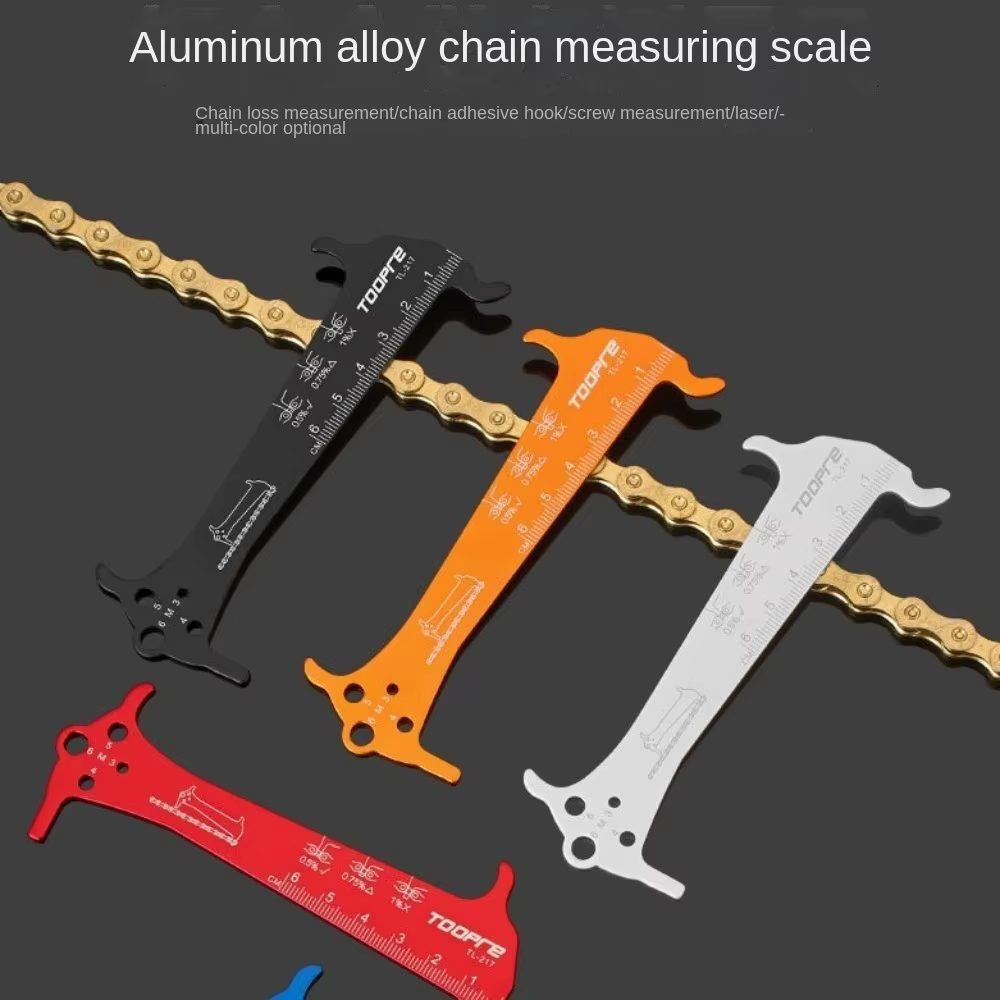 Jauge de chaîne de vélo en alliage d'aluminium