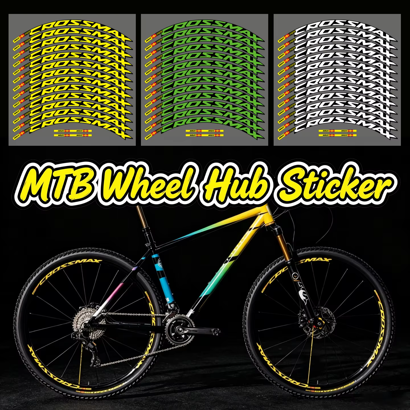 Autocollants pour roues de VTT MAVIC CROSSMAX SL PRO