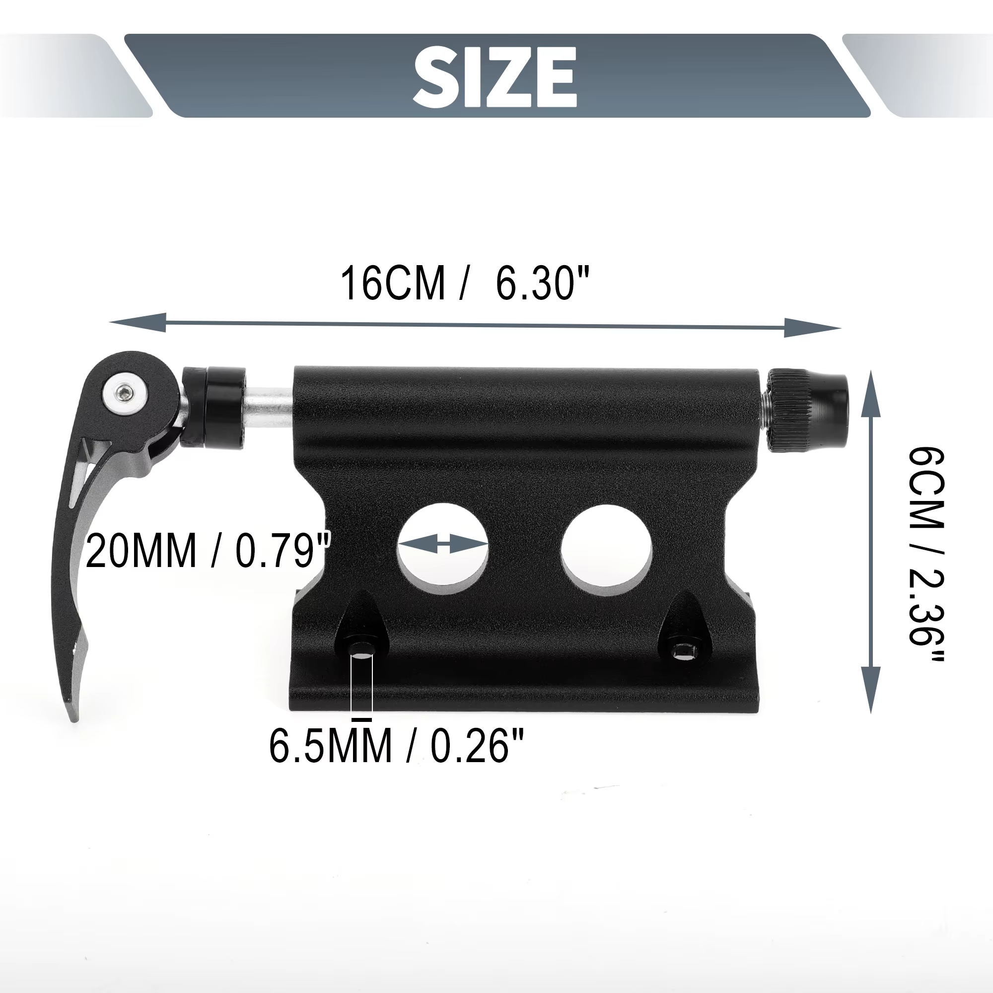 X Autohaux 1 pièce support de montage de fourche de vélo universel à dégagement rapide Portable en alliage d'aluminium noir