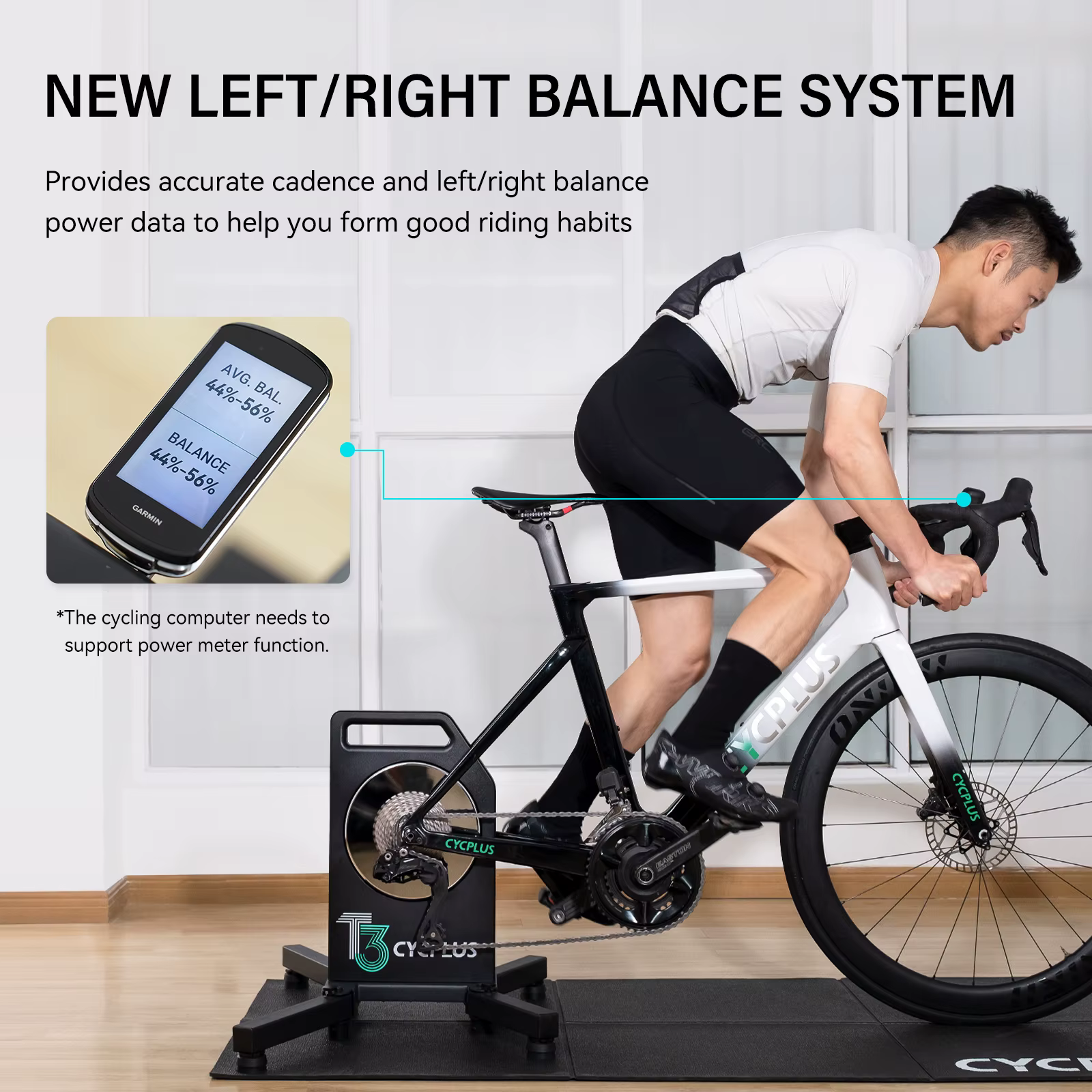 CYCPLUS T3 vélo d'entraînement en salle intelligent entraîneur à domicile rouleau