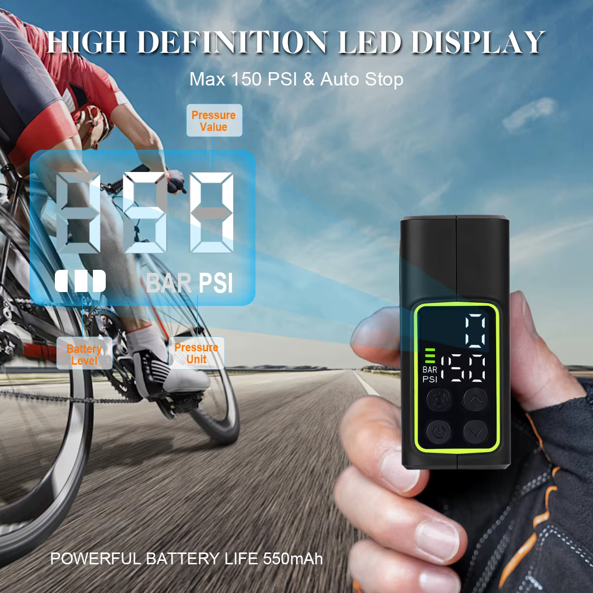 Pompe à air électrique pour vélo