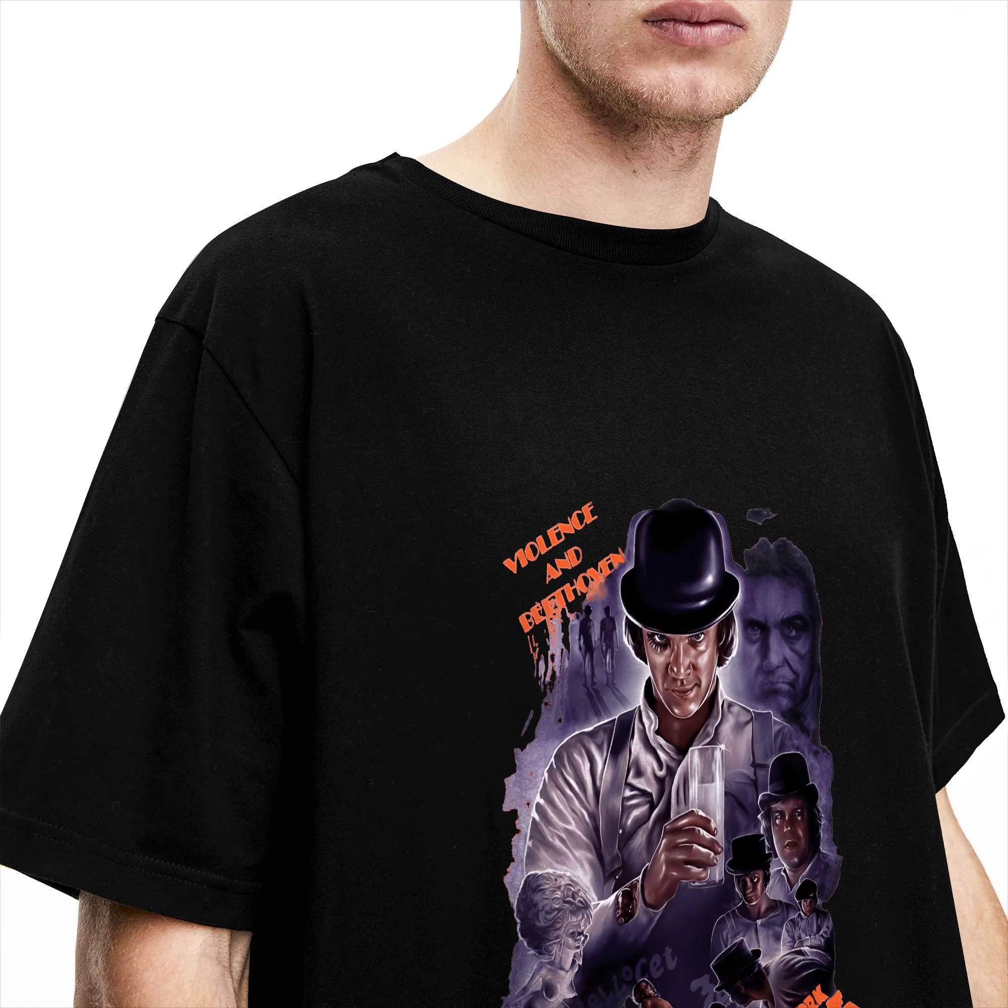 T-Shirt A Clockwork Orange pour hommes, 100% coton, avec Logo personnalisé, à manches courtes, Style Street, été