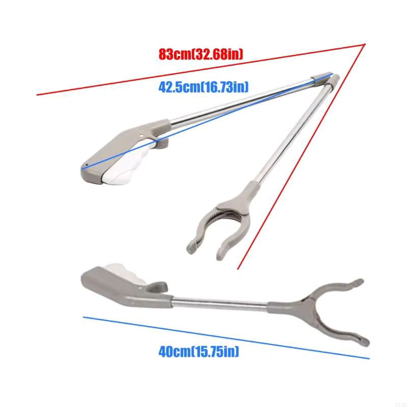 Paquet 2 dispositifs maintien pliables avec tige extensible 83cm barre droite 40cm pour une utilisation