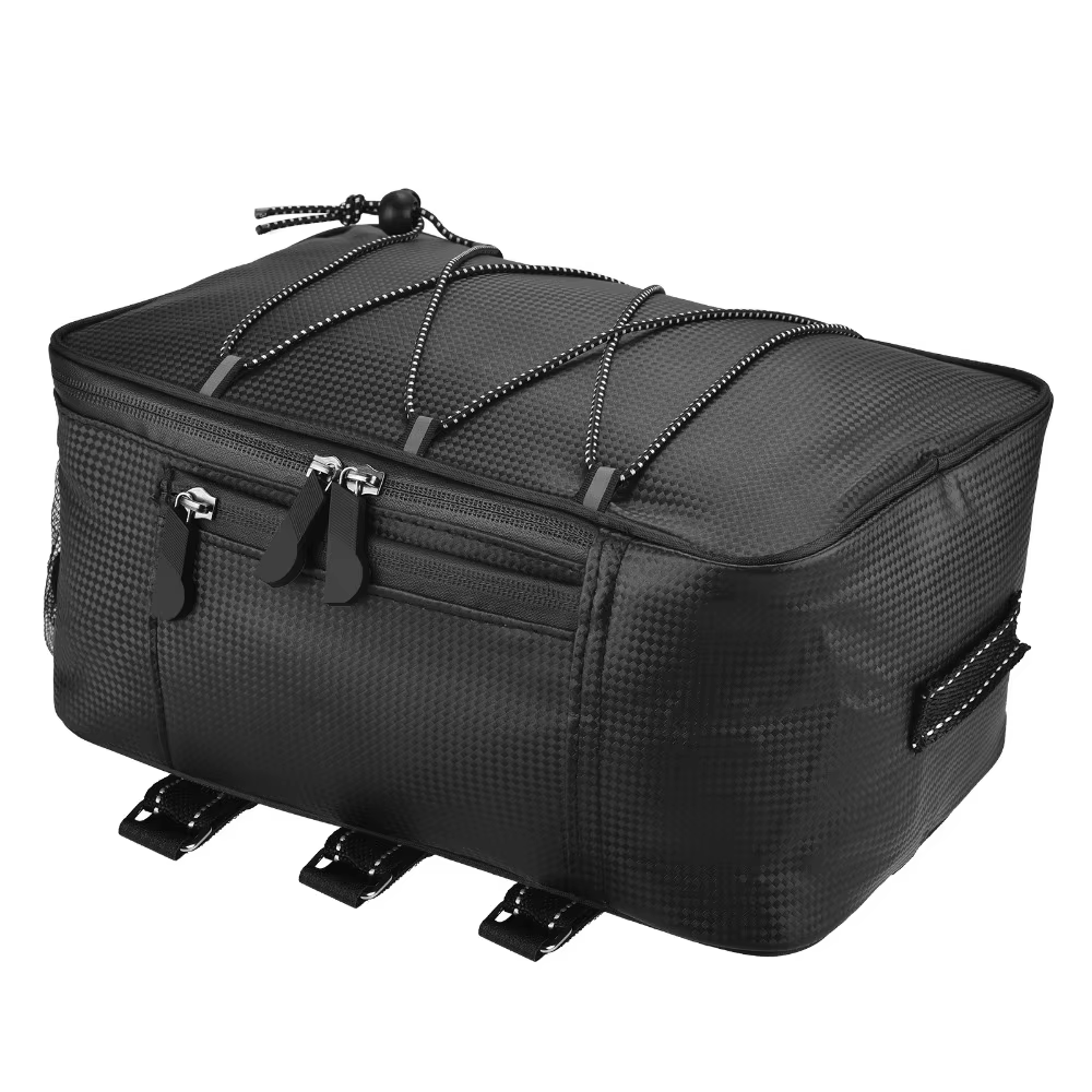 Sac de vélo en PU durable 31*20*15cm, facile à installer, avec bandes réfléchissantes, sac de transport pour vélo, pour la conduite nocturne