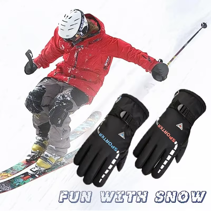 Gants de cyclisme d'hiver imperméables et antidérapants