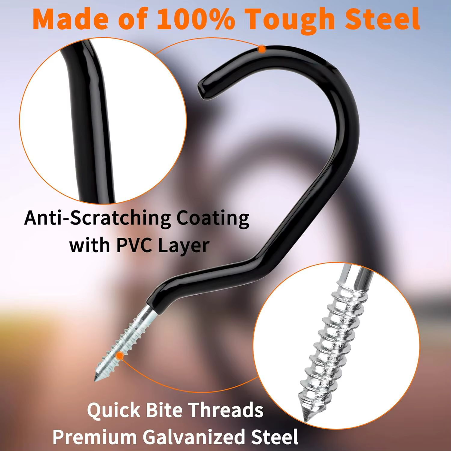 Lot de 4 crochets de vélo robustes - Supports