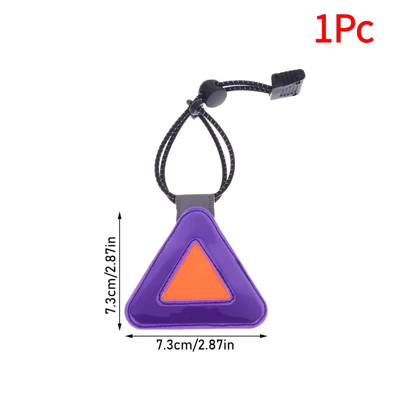 Panneaux réfléchissants triangulaires pour vélo, pendentif d'avertissement de sécurité, patch réfléchissant pour la conduite nocturne, étiquette réfléchissante portable multifonctionnelle