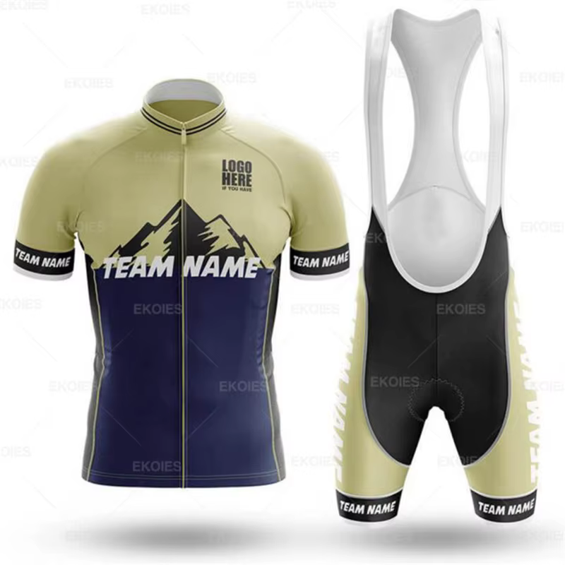 Personnaliser personnaliser vtt vélo vêtements été unisexe vélo respirant vêtements professionnel personnaliser équipe cyclisme maillot ensemble