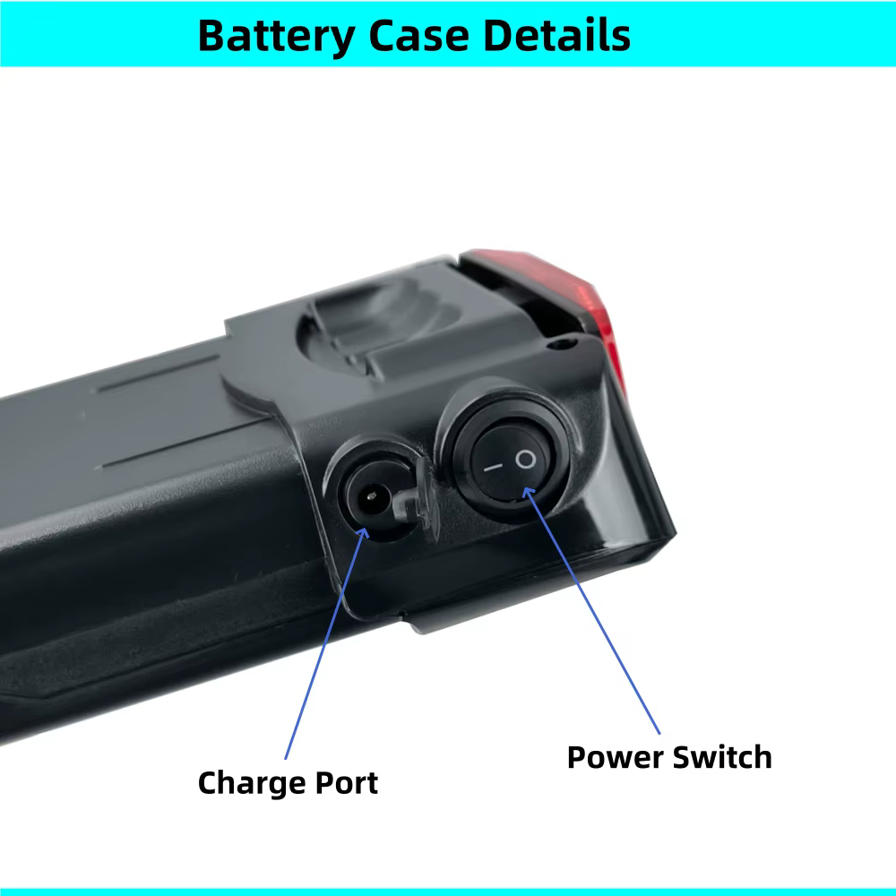 36V support arrière vélo de ville Ebike boîtier de batterie 24v 36v 48V 40 pièces 18650 cellules