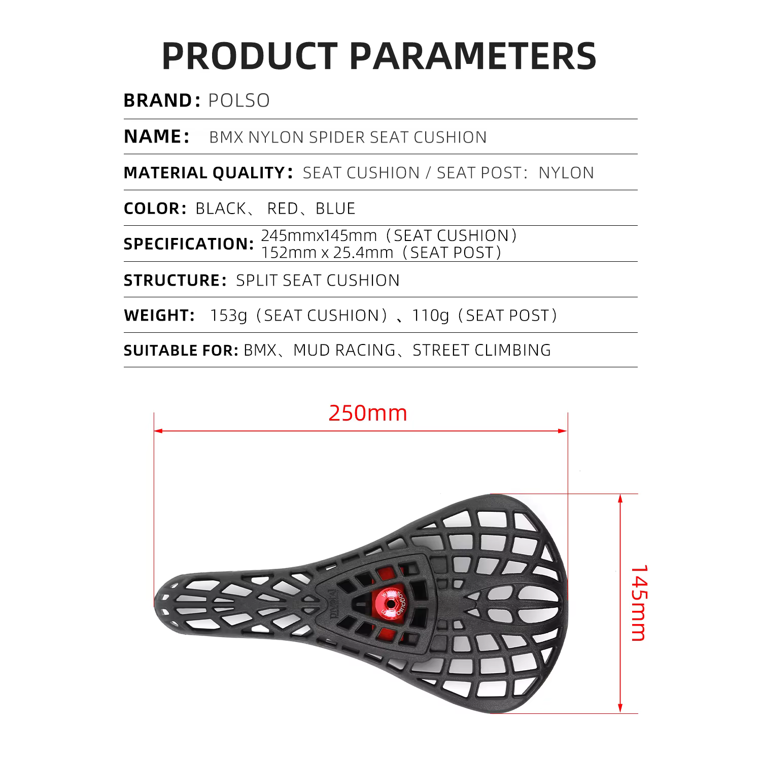 POLSO BMX selle rue essai