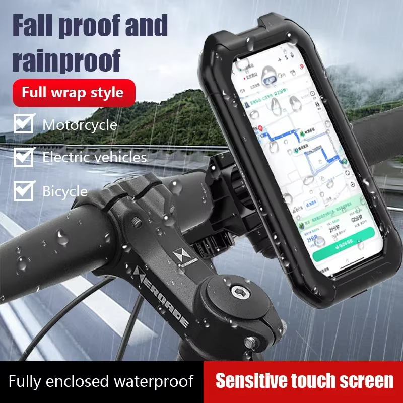Support de téléphone portable étanche pour vélo électrique d'extérieur 360° °