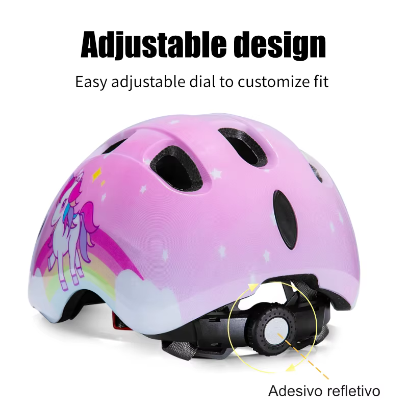 Casque de vélo pour enfants léger ventilé mignon licorne fille Sports de plein air Skateboard équilibre cyclisme