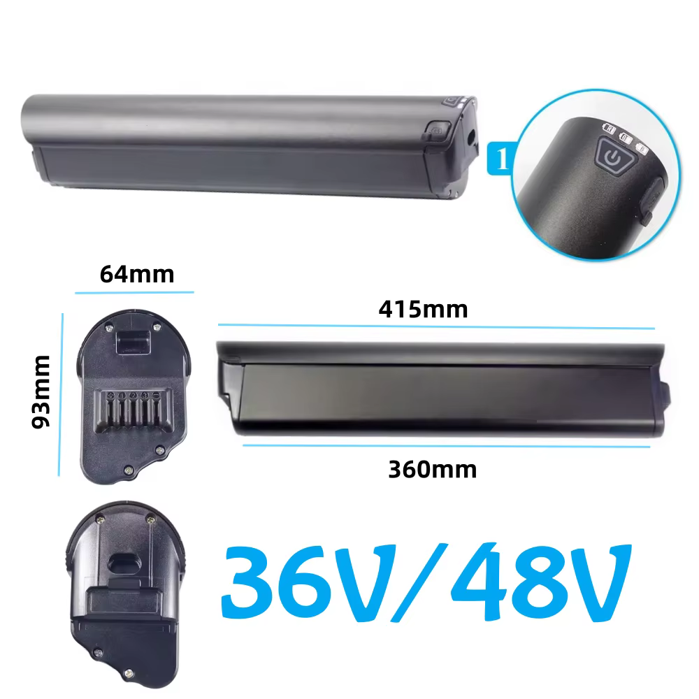 MileTrail 36V 48V 10.4Ah 12Ah 13Ah 14Ah 15Ah 17.5Ah batterie pour ESUTE C100 URLIFE E26 Touroll J1 Samebike RS-A01 Ebike