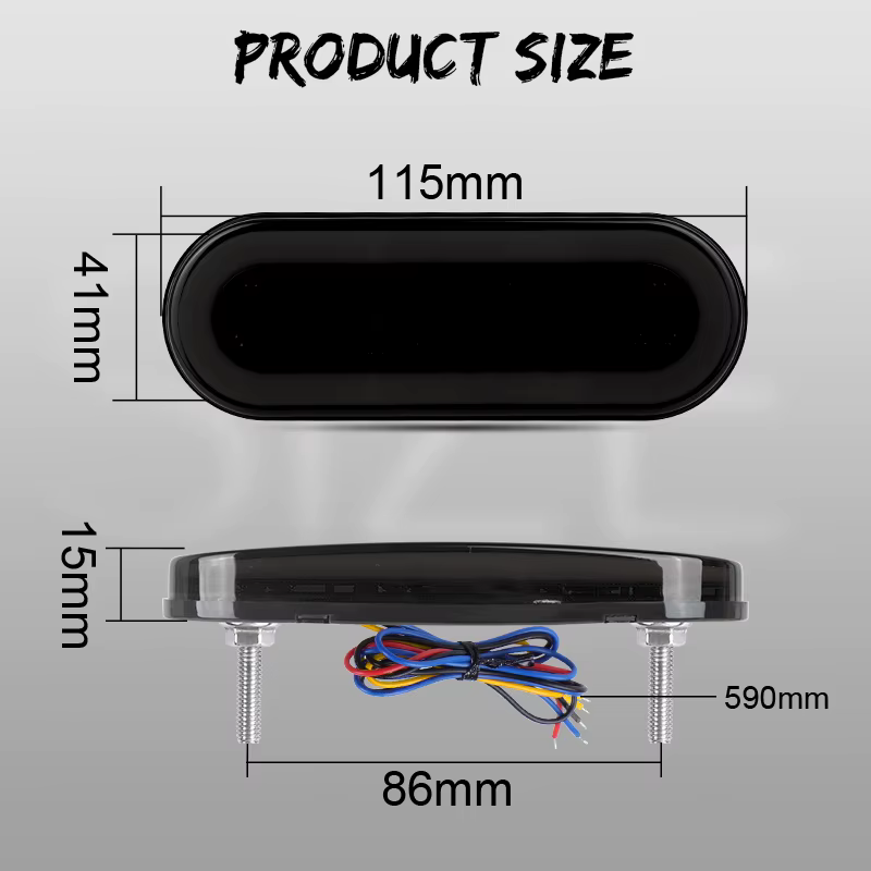 Feux arrière LED ovales 3 en 1