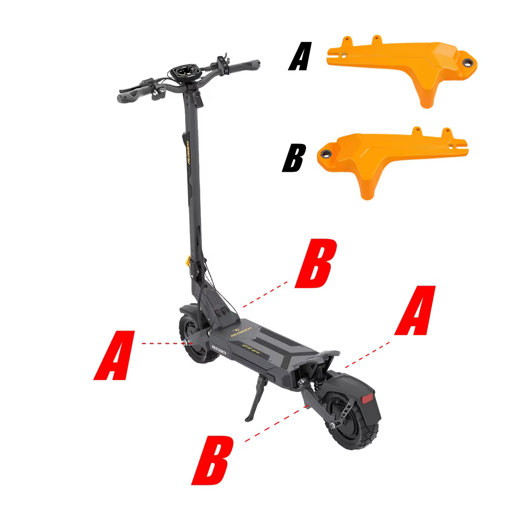 Bras oscillant pour trottinettes électriques AUSOM DT2 PRO & KUGOO F3 PRO MAX – Pièces de rechange d'origine pour fourches avant et arrière (fixation ressort et moteur)