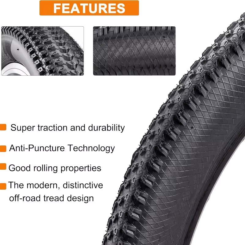 2 pneus de vélo 22x2.125 24x2.125 26x2.125 pour VTT