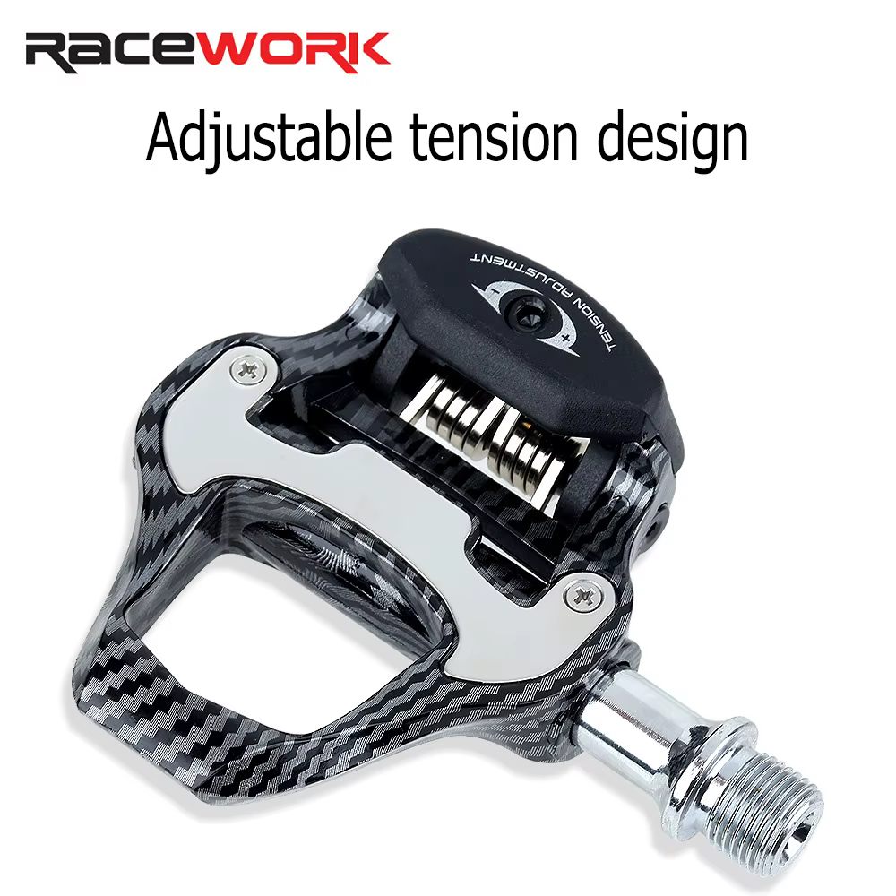 Pédales de vélo de route RACEWORK en Fiber de carbone/Nylon avec roulement en céramique