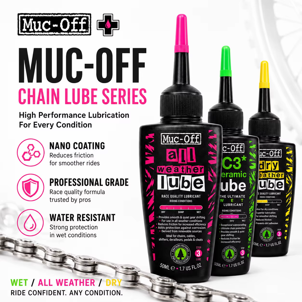 Lubrifiant pour chaîne de vélo Muc-Off 50 ml
