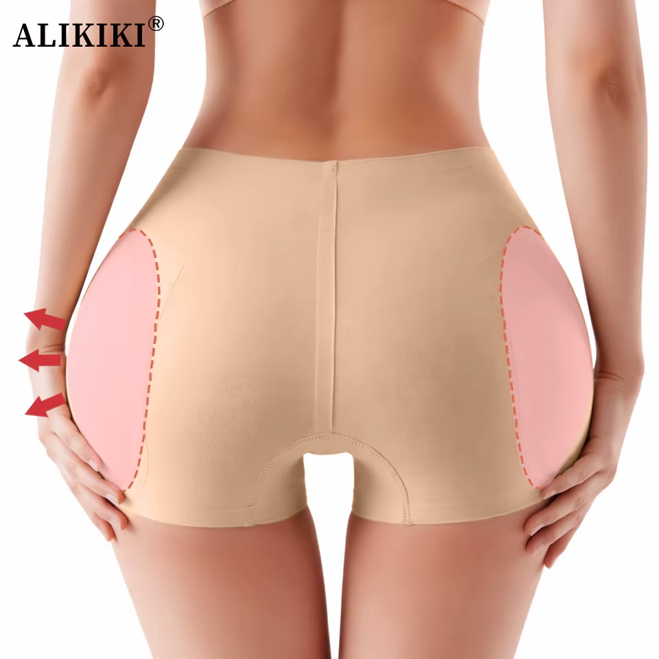 Culottes rembourrées pour femmes, effet push-up fessier, type boyshort, avec rembourrage pour les creux des hanches, gaine sculptante amincissante ventre, sans couture, rehausseur de hanches