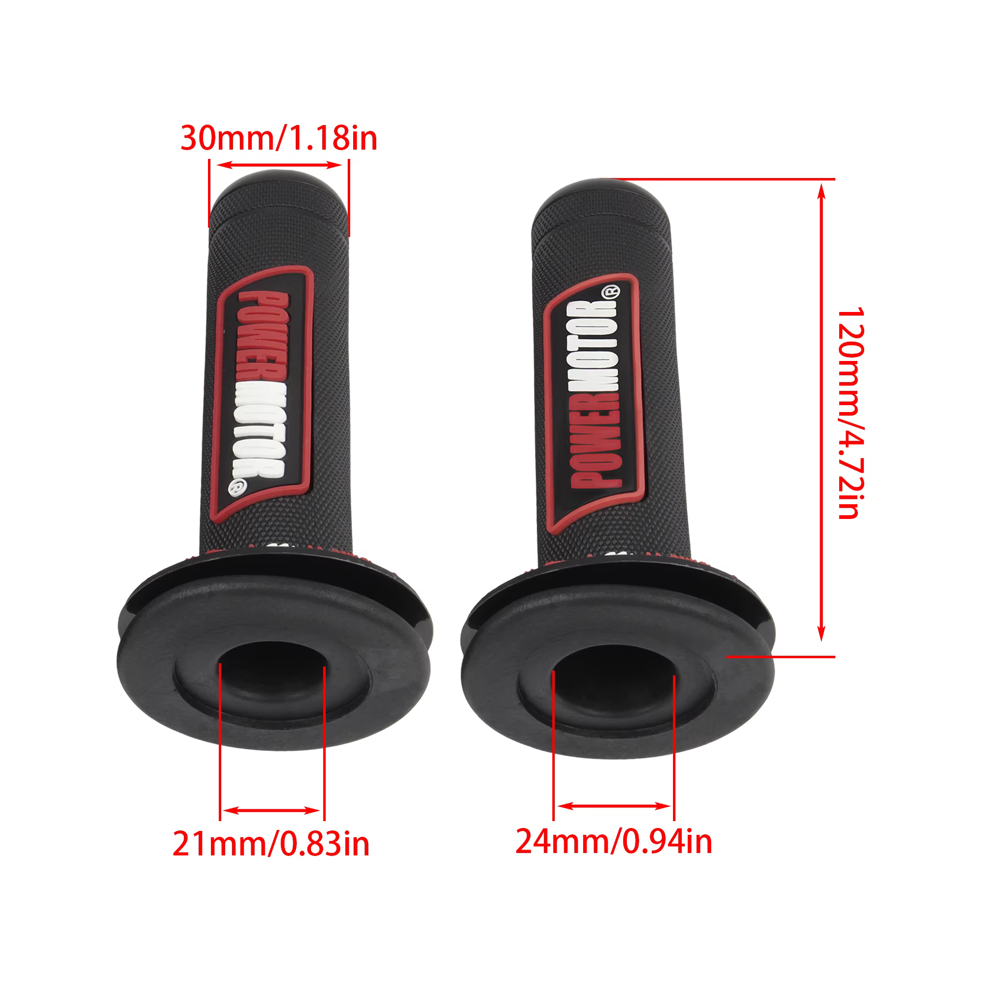 Poignées de moto universelles 7/8 en 22mm 24mm