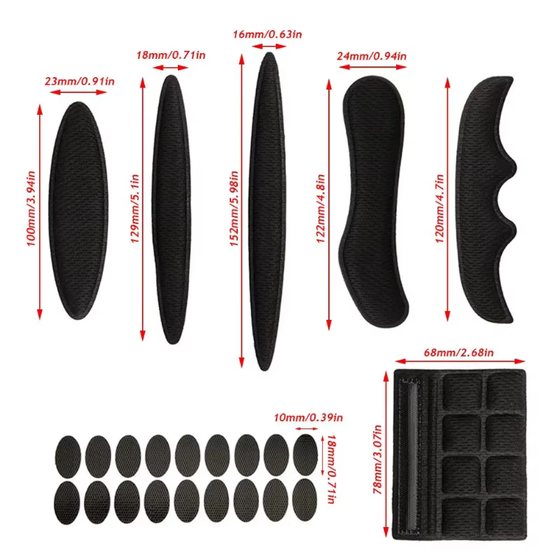 1 ensemble Kit de rembourrage de casque 27 pièces remplacement de vélo