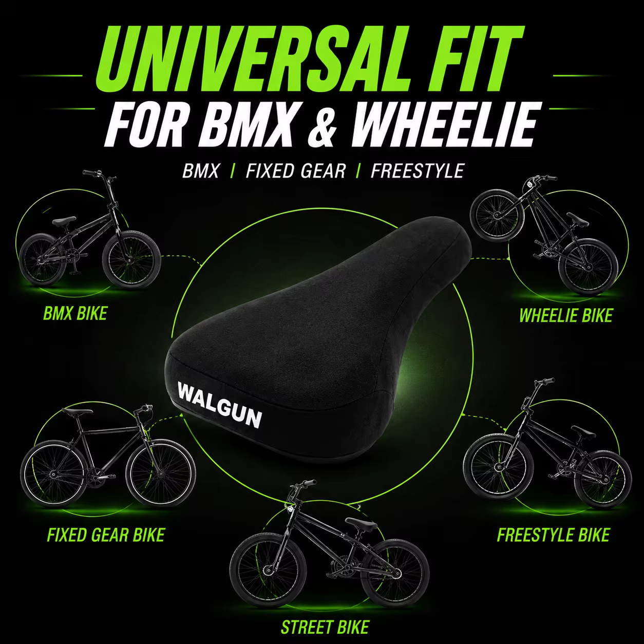 Selle de vélo WALGUN BMX Wheelie antidérapante