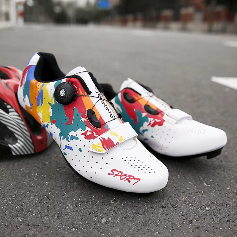 Chaussures de cyclisme en fibre de carbone pour hommes