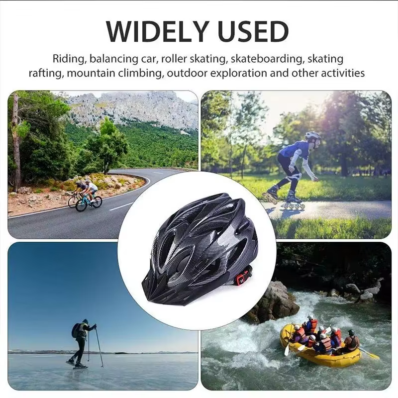 Casque de cyclisme doublure confortable léger creux hommes femmes réglable sécurité d'équitation protection de la tête
