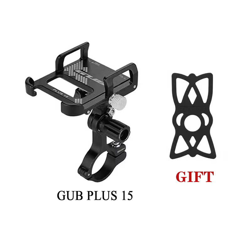 GUB PLUS 15 Support de téléphone portable pour vélo Support de montage fixe moto vélo électrique Support de guidon rotatif à 360 degrés