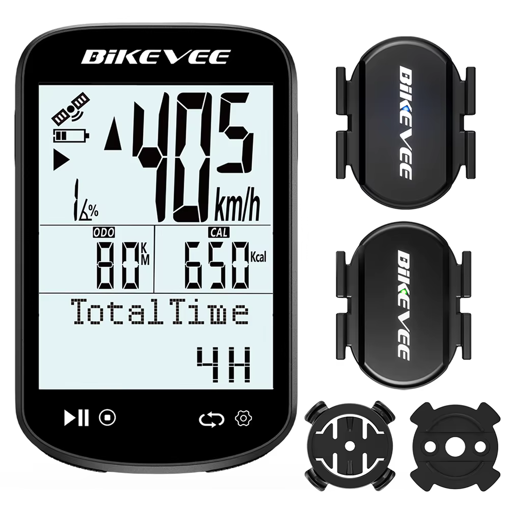 Ordinateur de vélo sans fil GPS 2.6 "Bluetooth ANT + compteur de vitesse de vélo odomètre Tracker avec capteur de vitesse de Cadence pour les sports de cyclisme