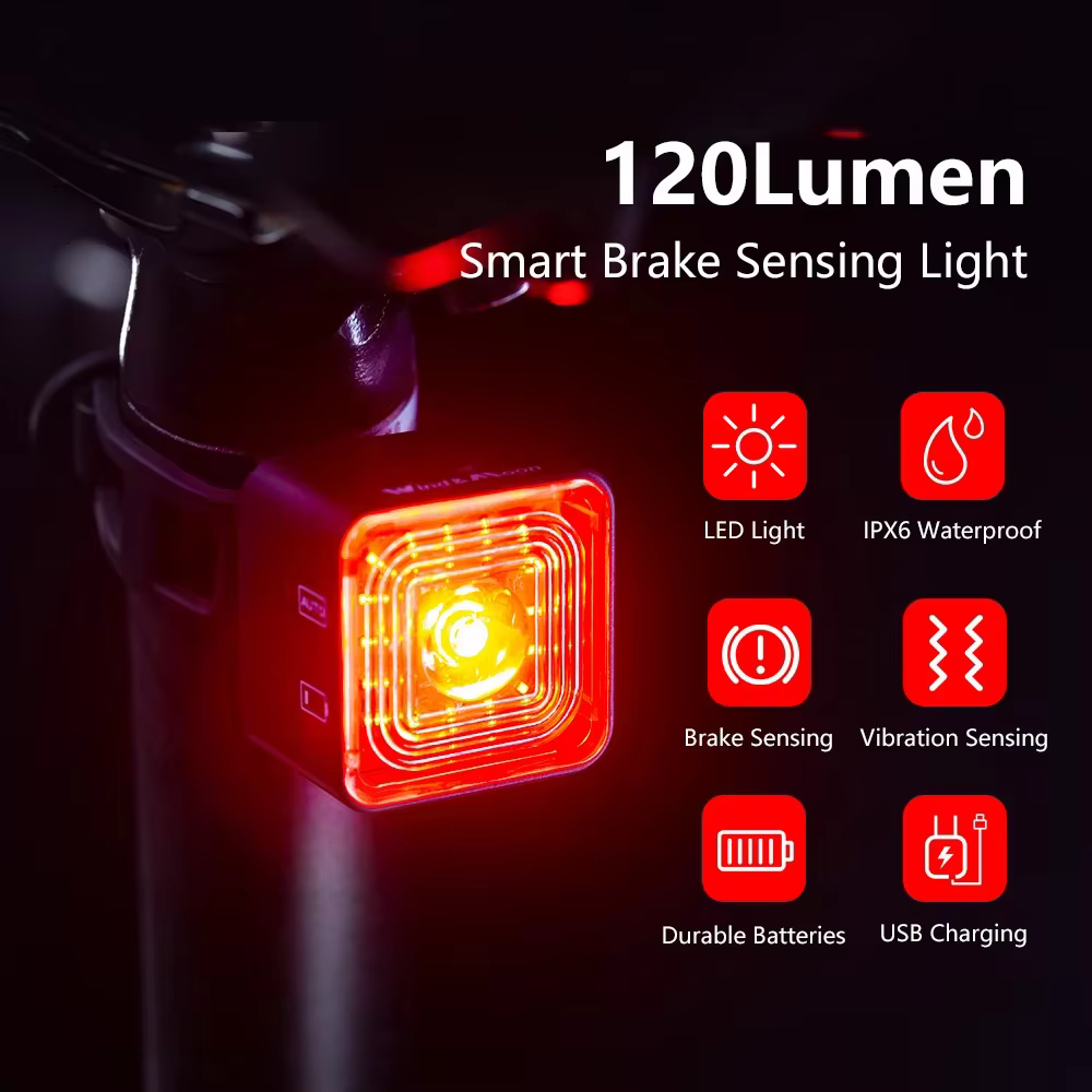 Feu de détection de freinage intelligent pour vélo