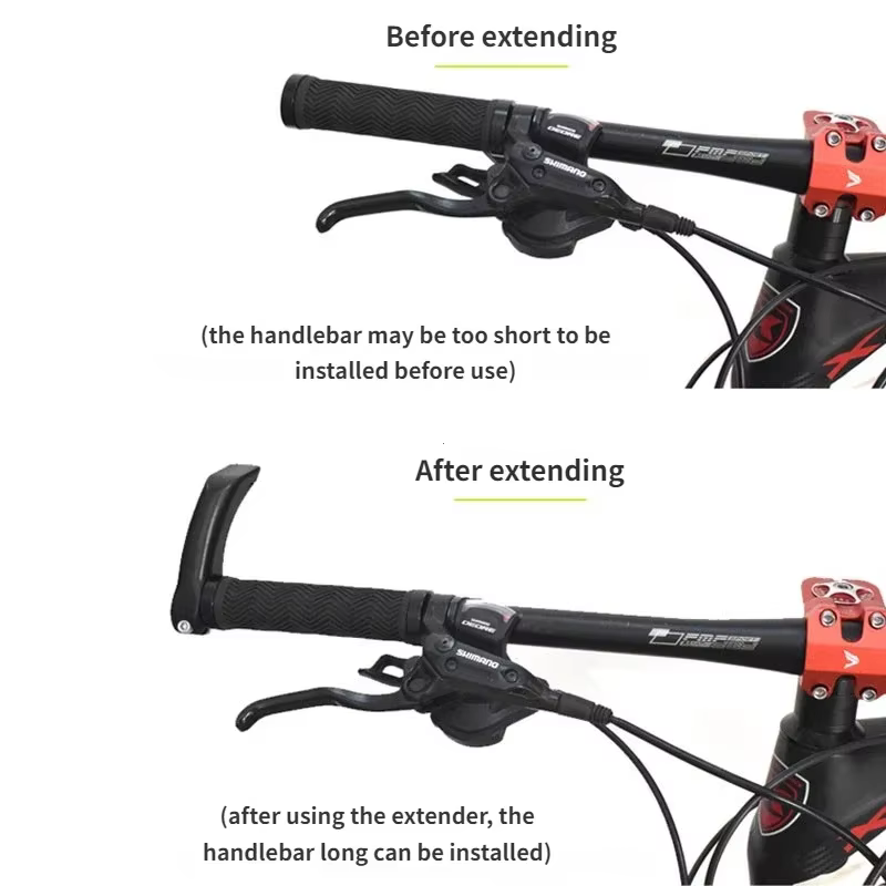 1 paire d'extension de guidon de vélo vtt