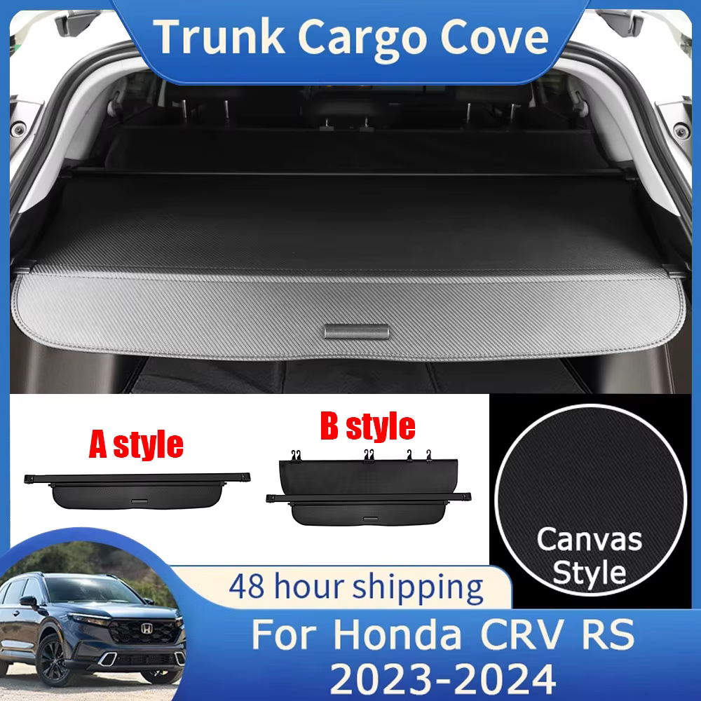 Couverture de Coffre Cargo Rétractable pour Honda CRV RS 2023 2024, Rideau d'Ombrage, Écran de Confidentialité, Accessoires d'Nikde Voiture