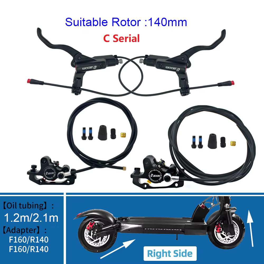 ZOOM vélo Scooter électrique mise hors tension contrôle huile hydraulique étrier de frein à disque 2200 1200mm pour Zero 10X 11X KUGOO G Booster G1