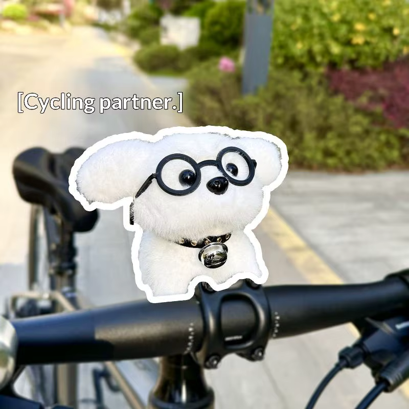 CA 1 pièce, nouveau pendentif décoratif en peluche chiot mignon pour guidon de vélo