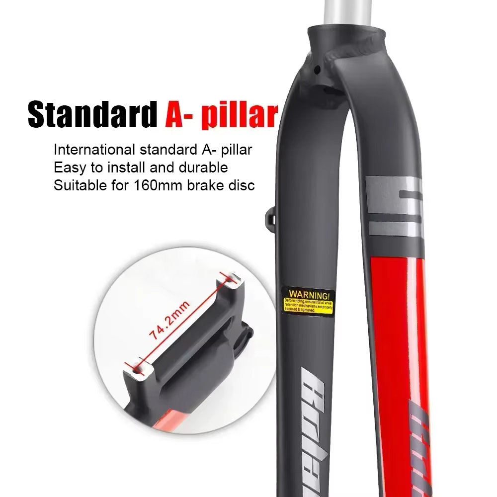 Bolany 26/27.5/29 pouces fourche rigide vtt adapté pour vélo de montagne X6 Tube droit en alliage d'aluminium