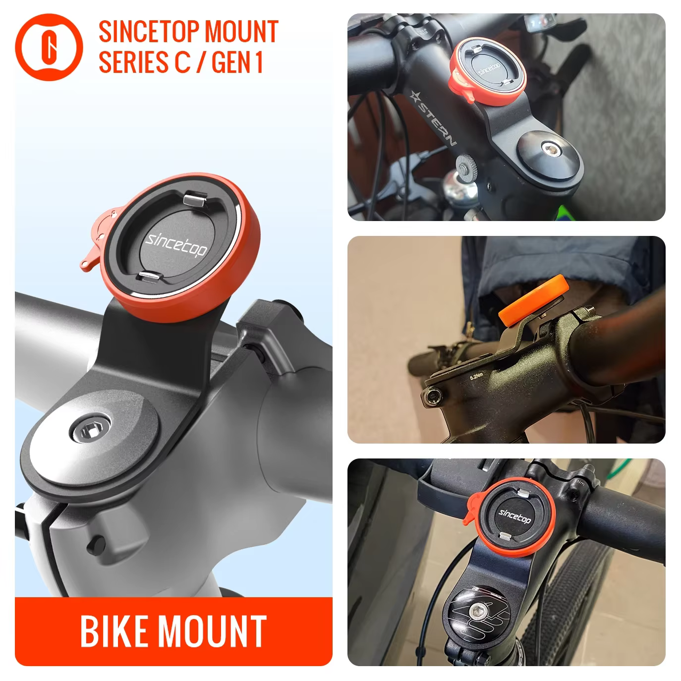 Support de téléphone pour potence de vélo VTT