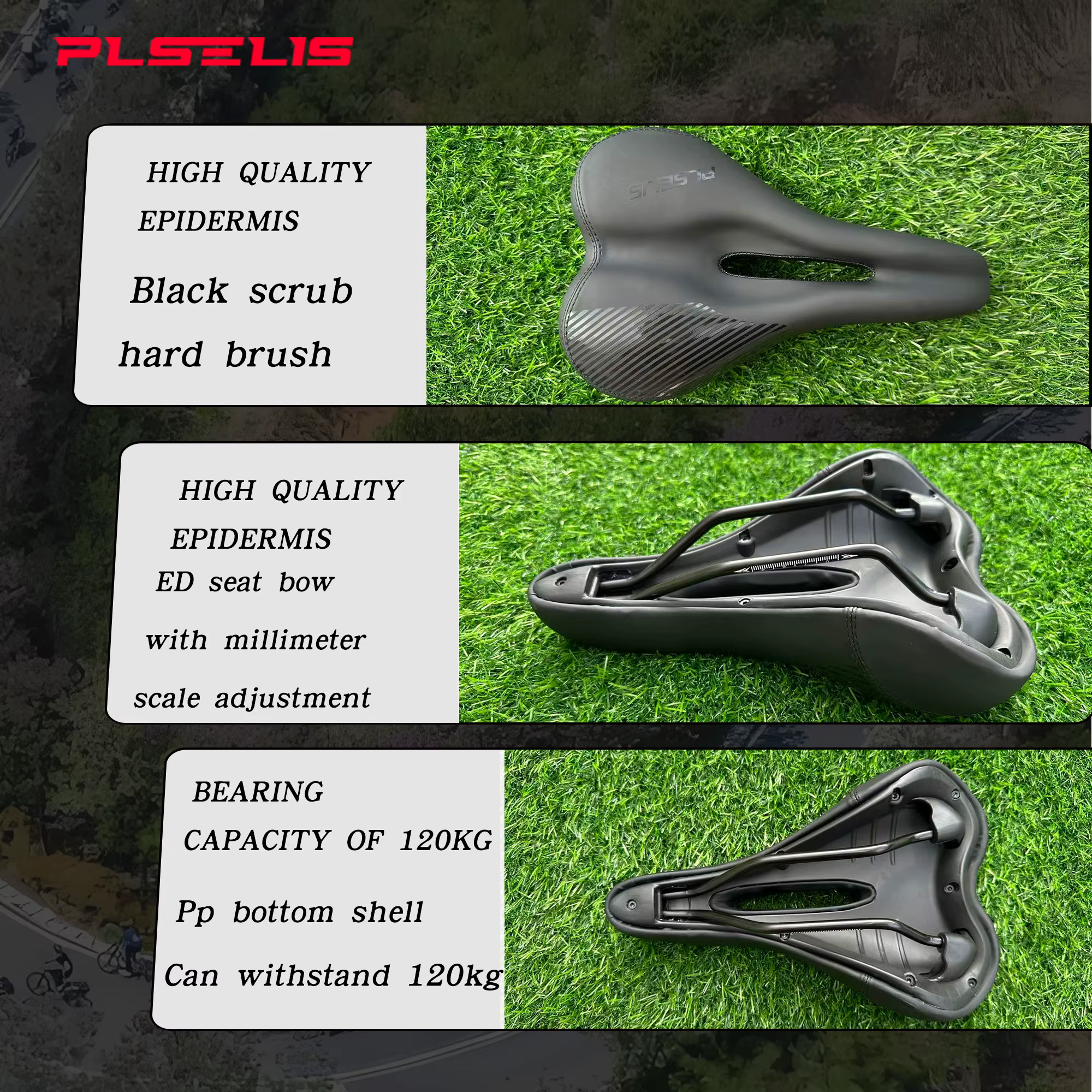 Plselis épais doux selle de vélo VTT coussin de siège imperméable Durable