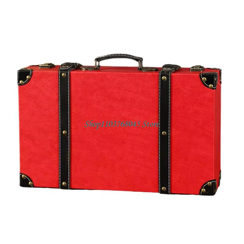 R53F Retro Decro Decorative Leather Boîte pour les organisateurs décoration fournitures d'artisanat pour maison