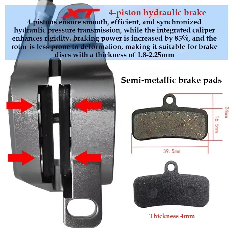 Vélo électrique pliable E-Bike XT 4 pistons