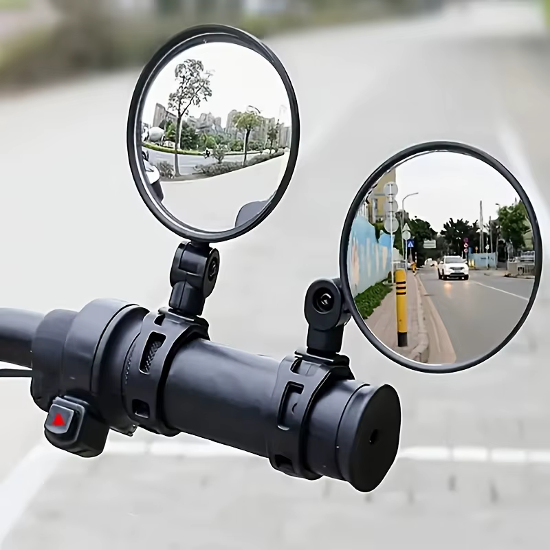 Améliorez la sécurité routière avec 2 rétroviseurs de vélo rotatifs réglables. 360° ° Lentilles antichoc